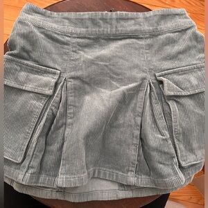 Wild fable Gray Corduroy Mini Skirt with Pockets